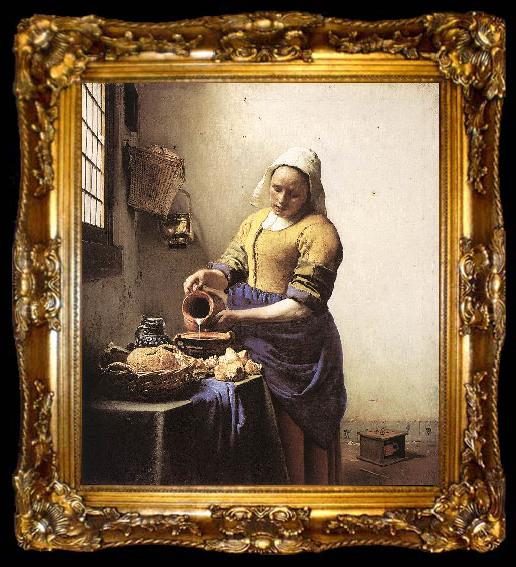 framed  Jan Vermeer The Milkmaid, ta009-2